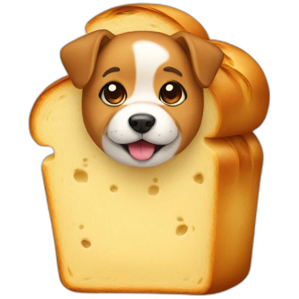 Dog in bread emoji
