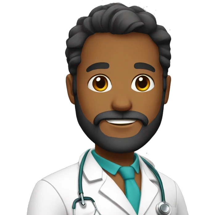 Doctor con barba  emoji