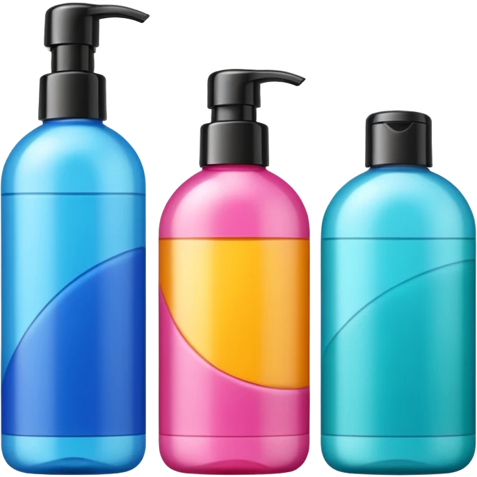 3 shampoo bottles  emoji
