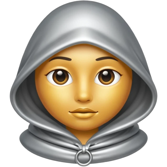 Hood made of silver rings emoji