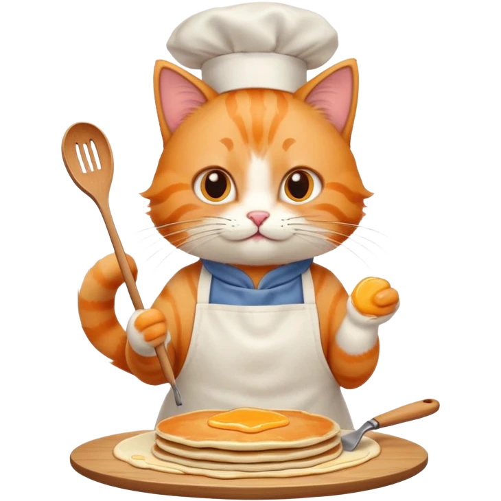 Cat making pancakes  emoji
