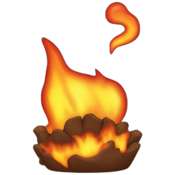 Fuego con la palabra hot emoji