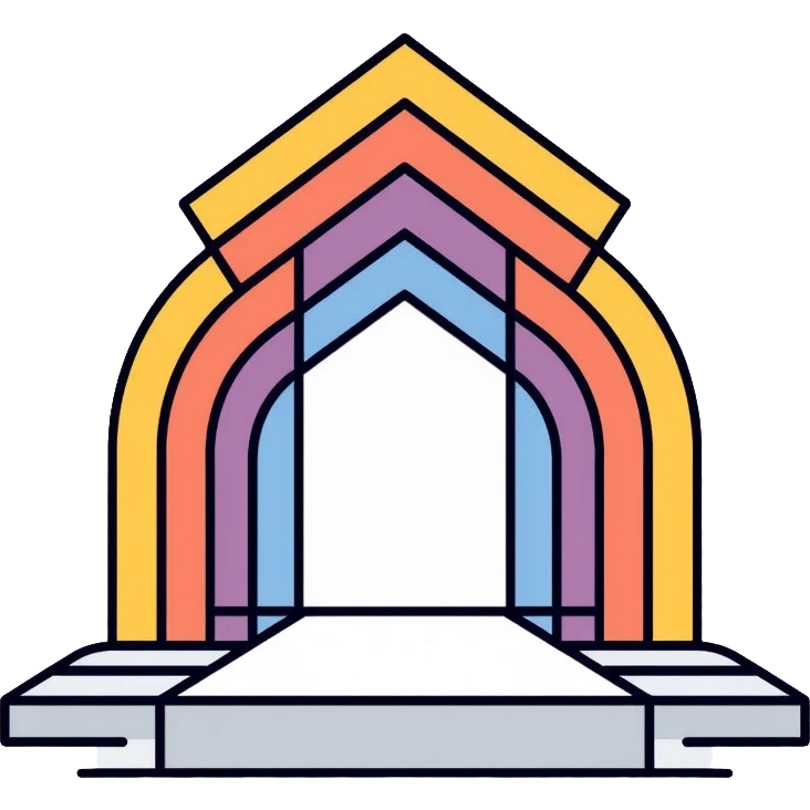 teleportation portal icon with geometric design emoji