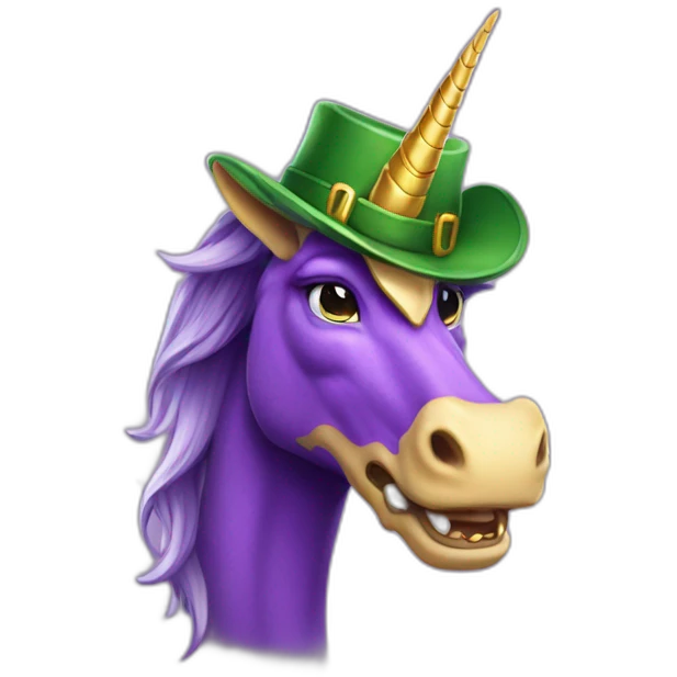 purple dragon unicorn leprechaun  emoji