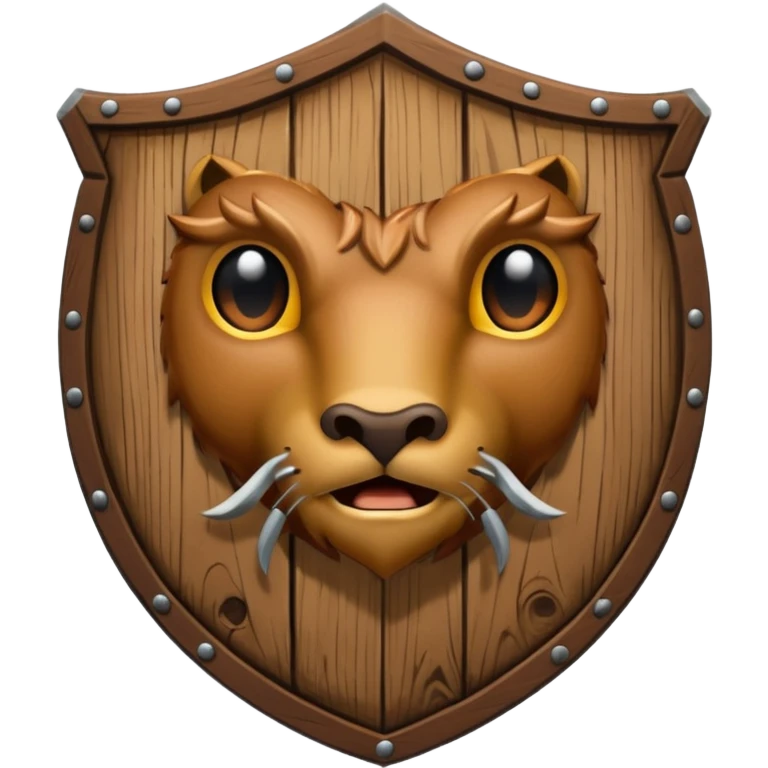 brown oaken shield with no face on it emoji