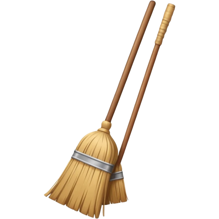 create a broom emoji sweeping dust emoji