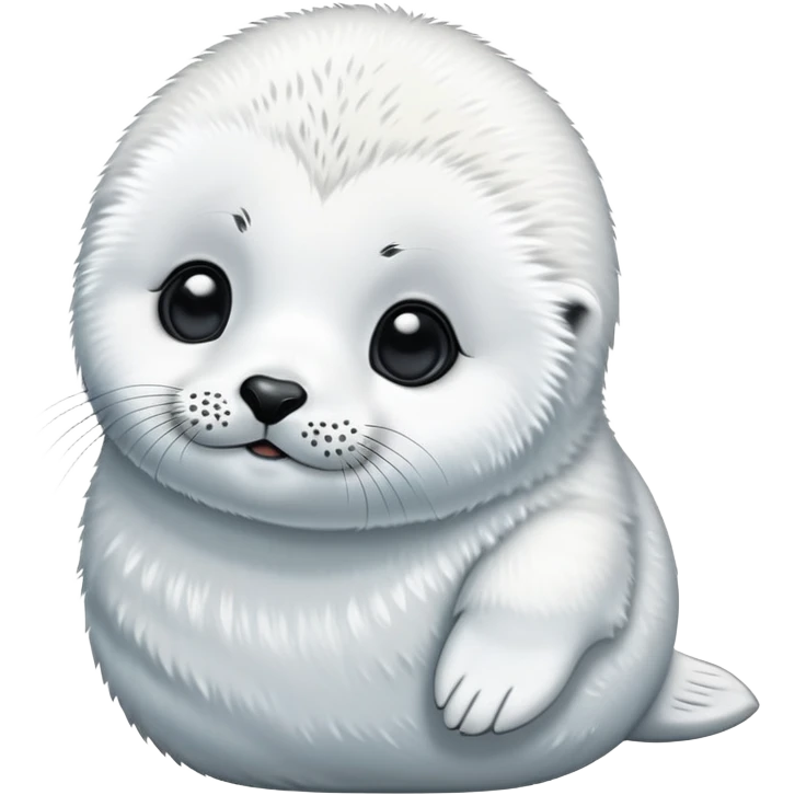Baby cute harp seal engraved Crypto price goes up emoji