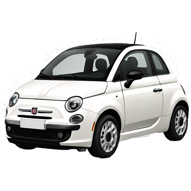 Fiat 500 2014 white emoji