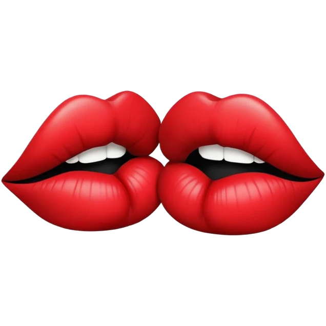 black lipstick kiss  emoji