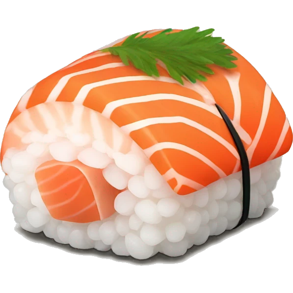Salmon nigiri emoji