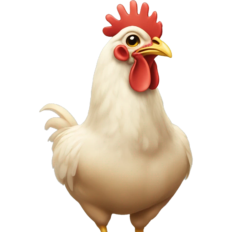 Chicken with long neck emoji