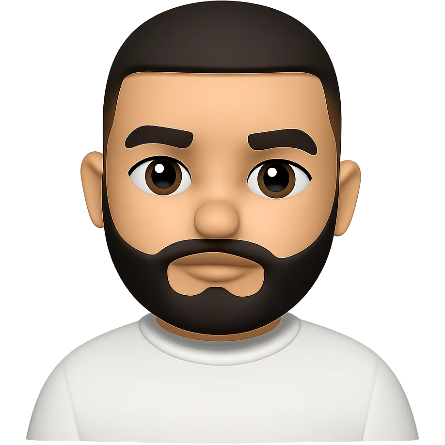 Convert this photo to a 3D emoji in Apple style, capturing the facial features and expression, with a smooth, rounded, and glossy look typical of Apple emojis. Remove the background. The style should resemble Apple emojis with a 3D emoji appearance. emoji