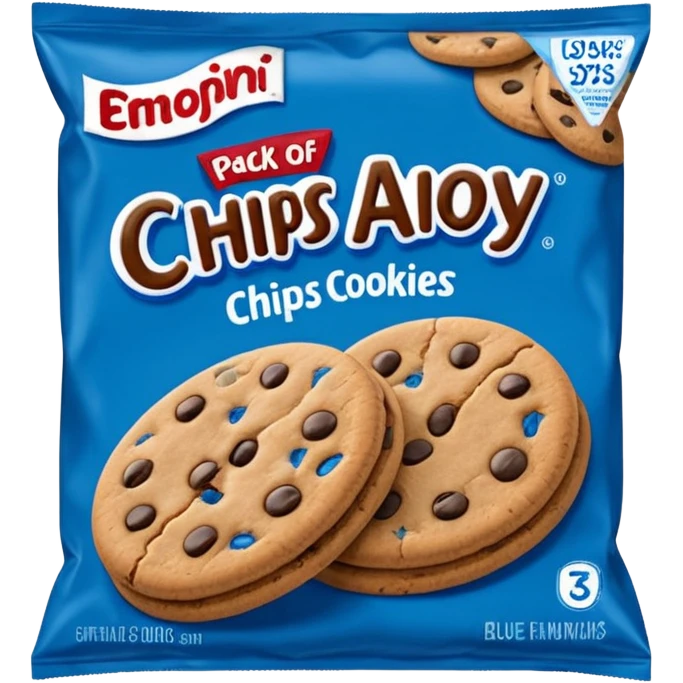 pack of chips ahoy cookies (blue) emoji