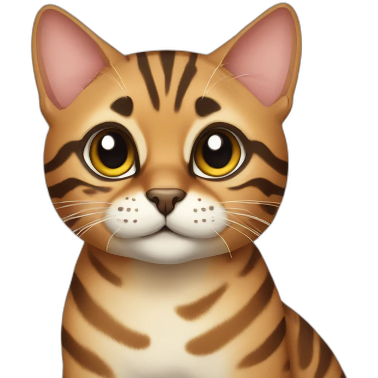 Lovely Bengal cat emoji