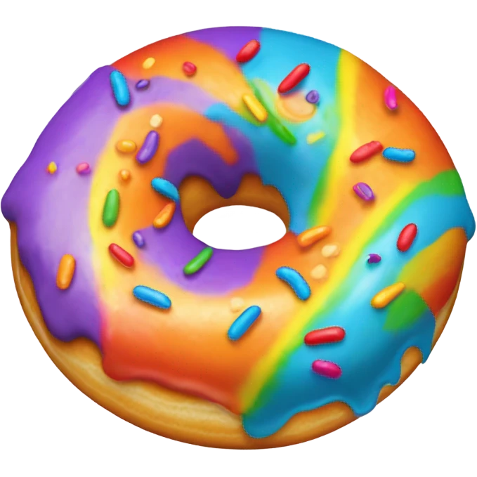 Rainbow donut emoji