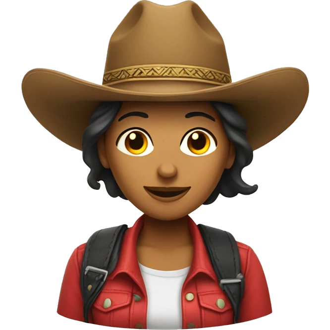 mujer con sombrero vaquero emoji