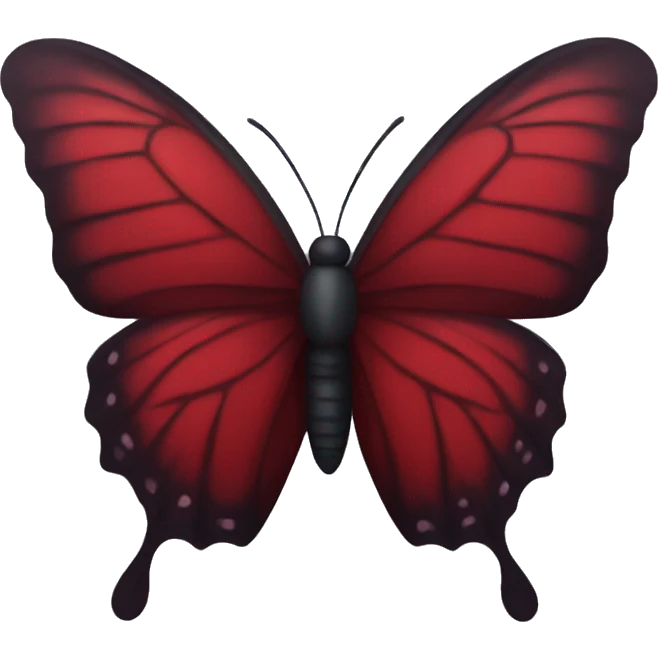 Dark red butterfly emoji