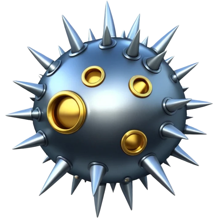 sea mine, minimal and stylized, not realistic emoji