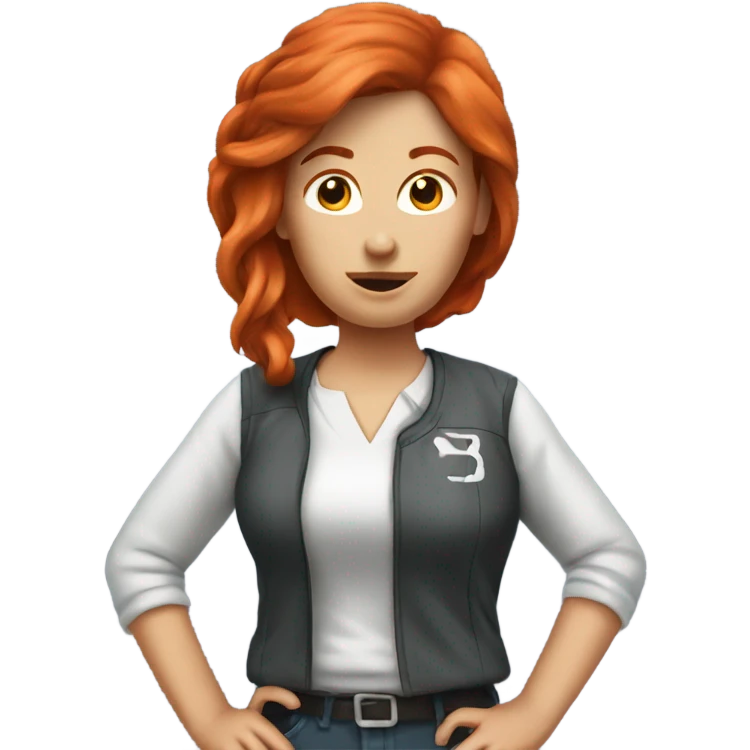 Redhead had a woman giving the timeout sign emoji