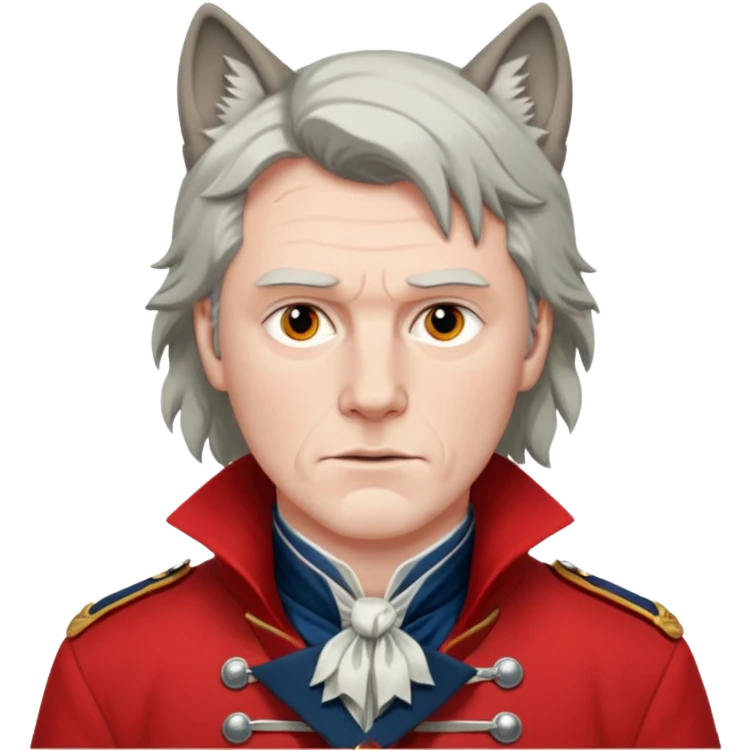 Loyalist Patrick Ferguson at the Revolutionary war Battle of Kings Mountain, with Wolves around him. emoji