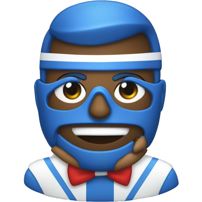 Ouriço azul com luvas brancas e sapatos vermelhos emoji
