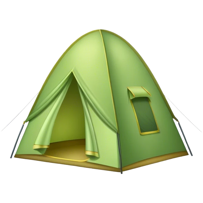 light green tent emoji
