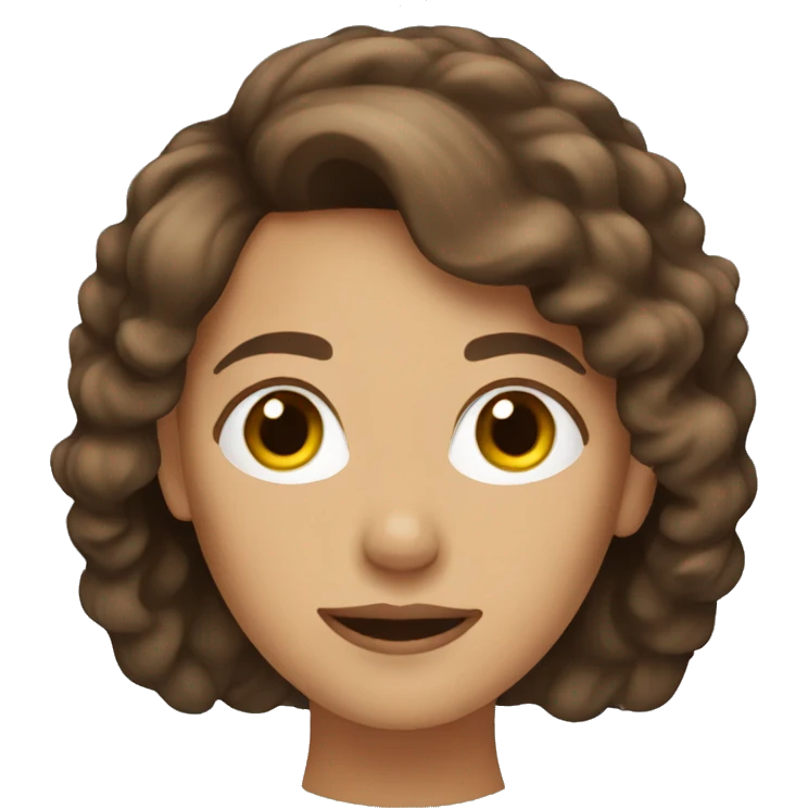 Brown hair lady  emoji