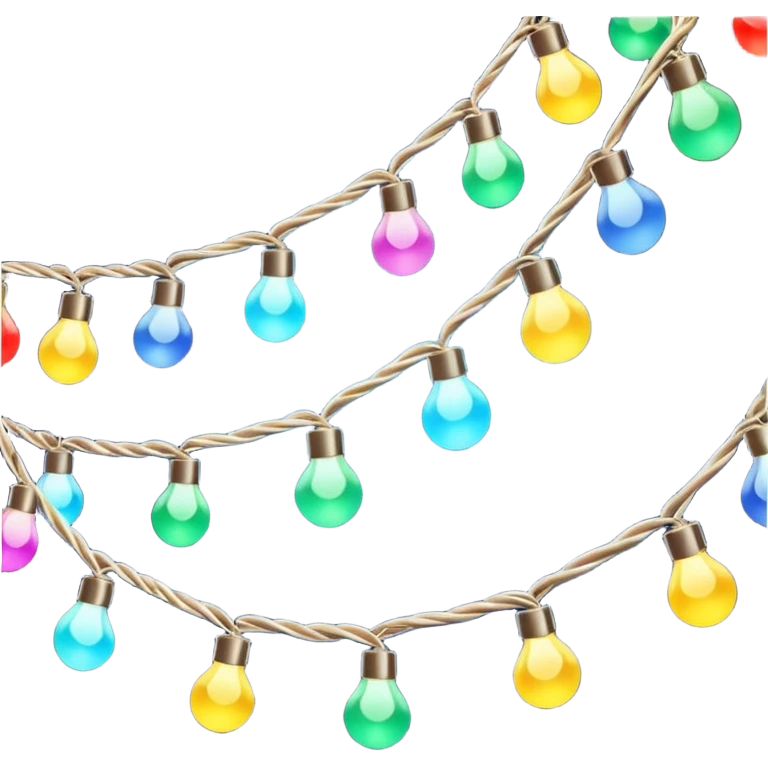 Christmas fairy lights emoji