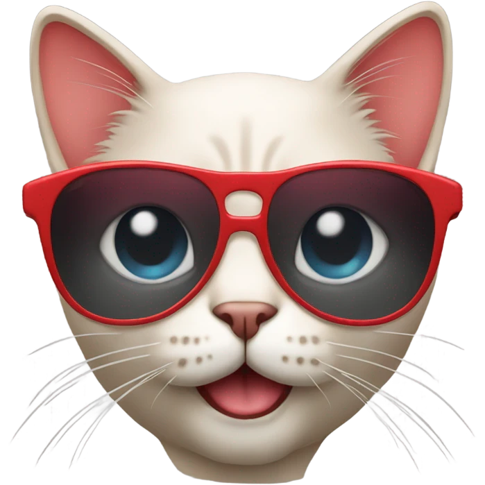  Cat with red sunglasses emoji
