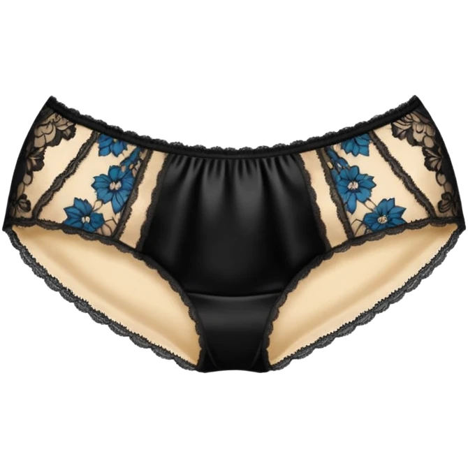 Plain Black panties emoji