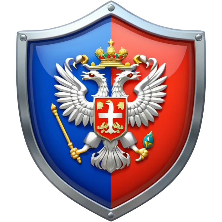 щит на котором изображен российский флаг emoji