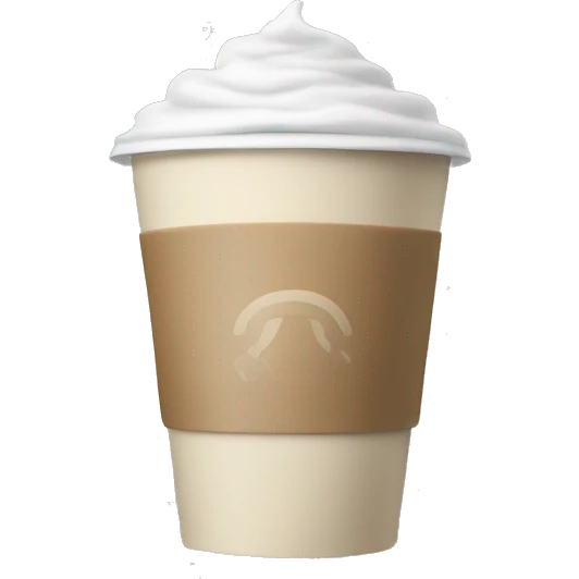 beige starbucks cup with winter pattern emoji