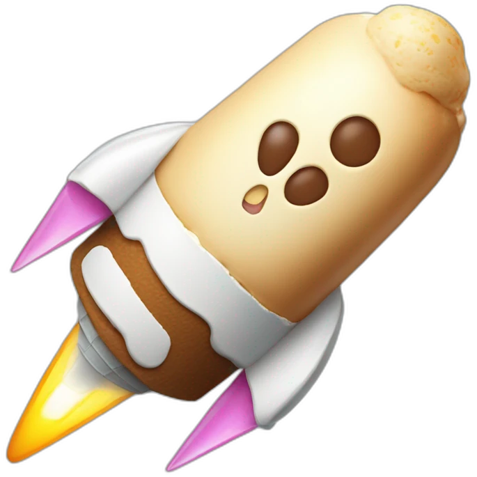 ice cream rocket ship emoji