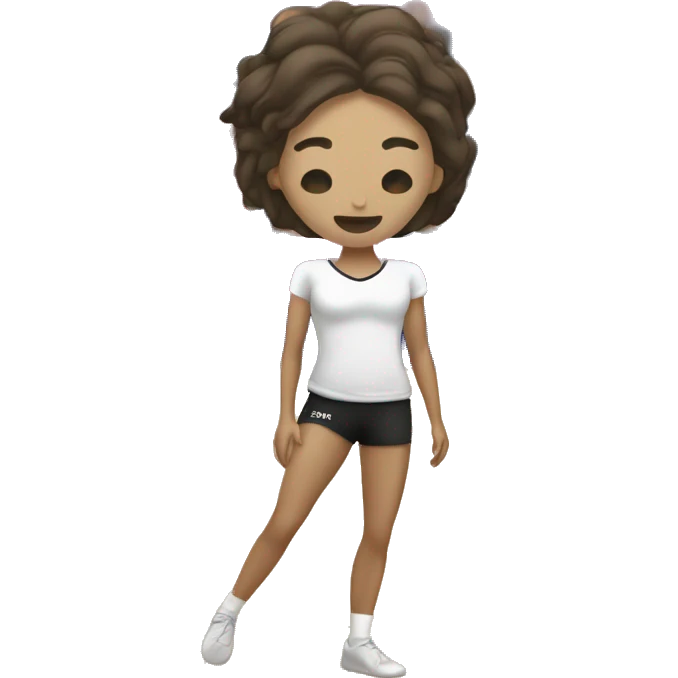 Palestra di ginnastica artistica con una ginnasta dentro  emoji