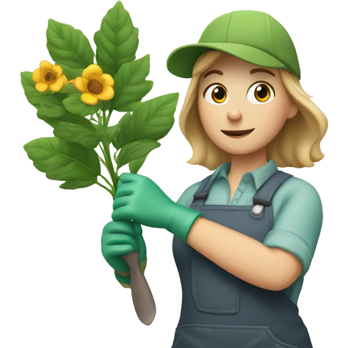 woman gardening - caucasian race emoji