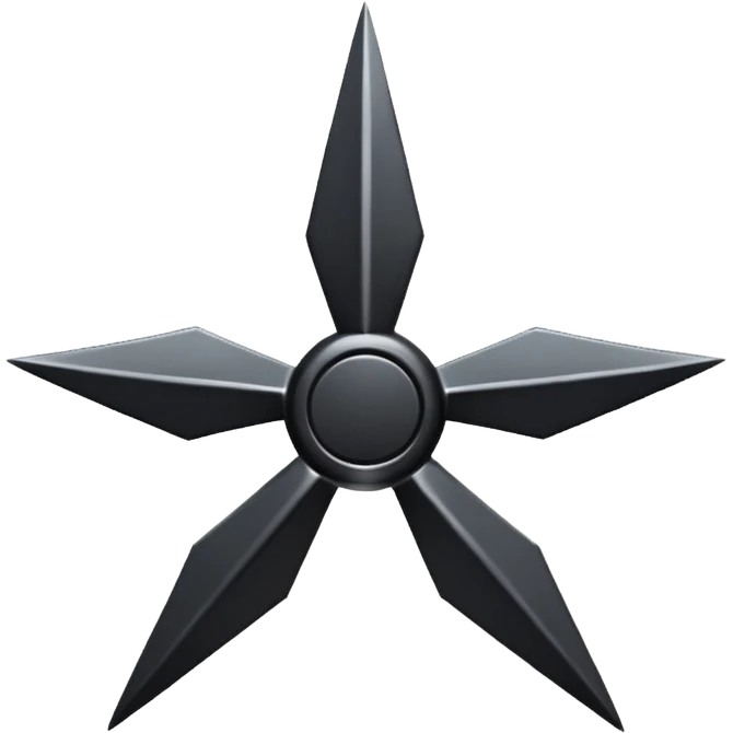 black shuriken emoji