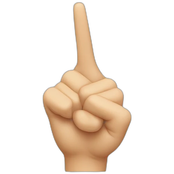 Pointing on head as smart gesture emoji