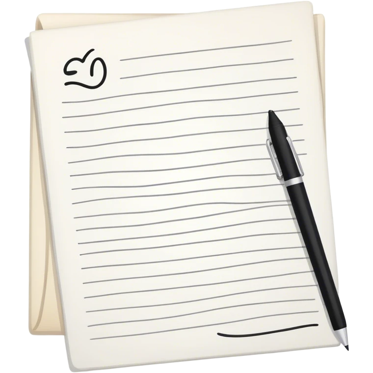 white document, uni notes emoji