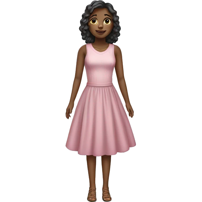 realistic girl in dress emoji