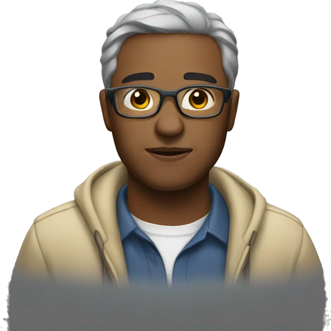 A moment wearing glass emoji