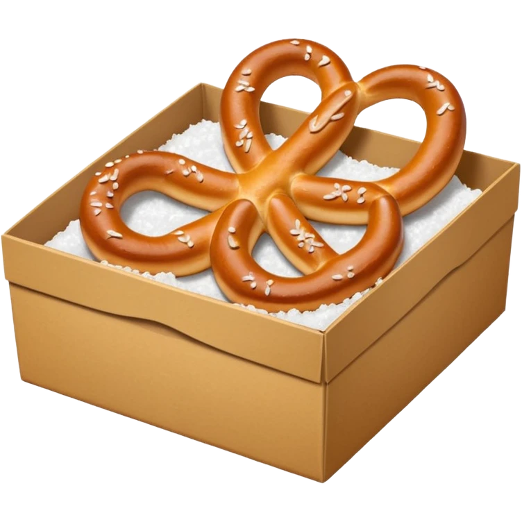 Pretzel on food paper box emoji