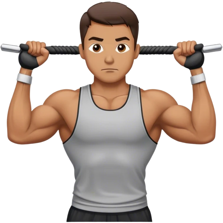guy cable crossover pec exercise emoji