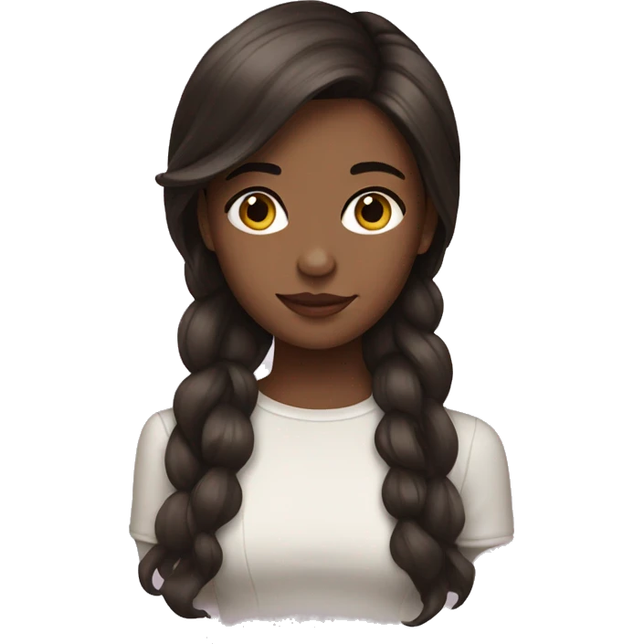  girl brunette with aesthetic hair  emoji