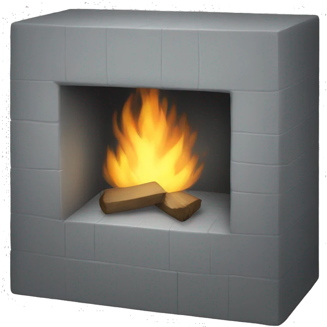 Grey hearth emoji