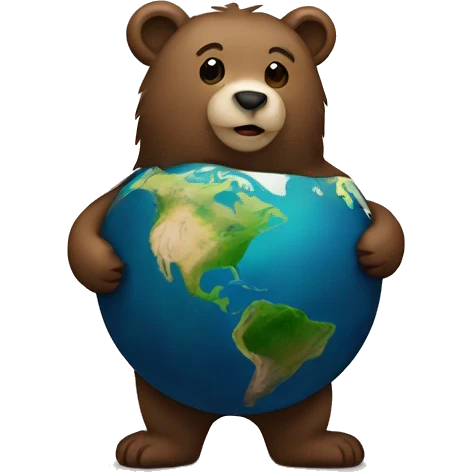 bear hugging earth emoji