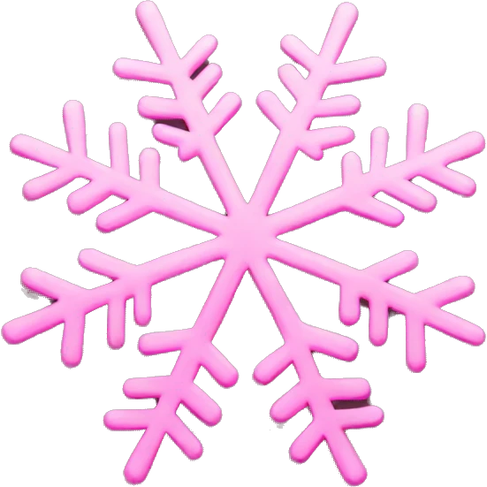 Pink snowflakes  emoji