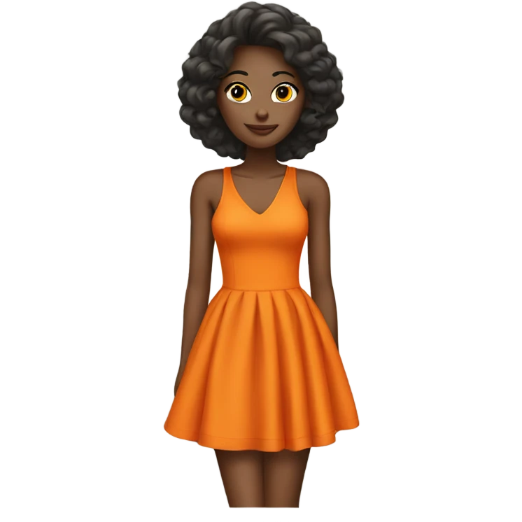 fashion orange dress emoji