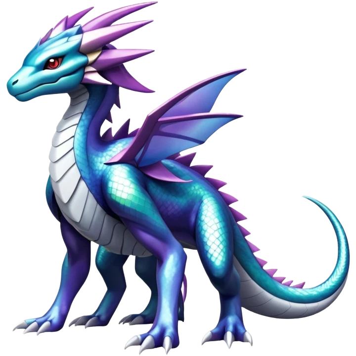 cool edgy shiny colorful Suicune-Dialga-Reptile full body emoji