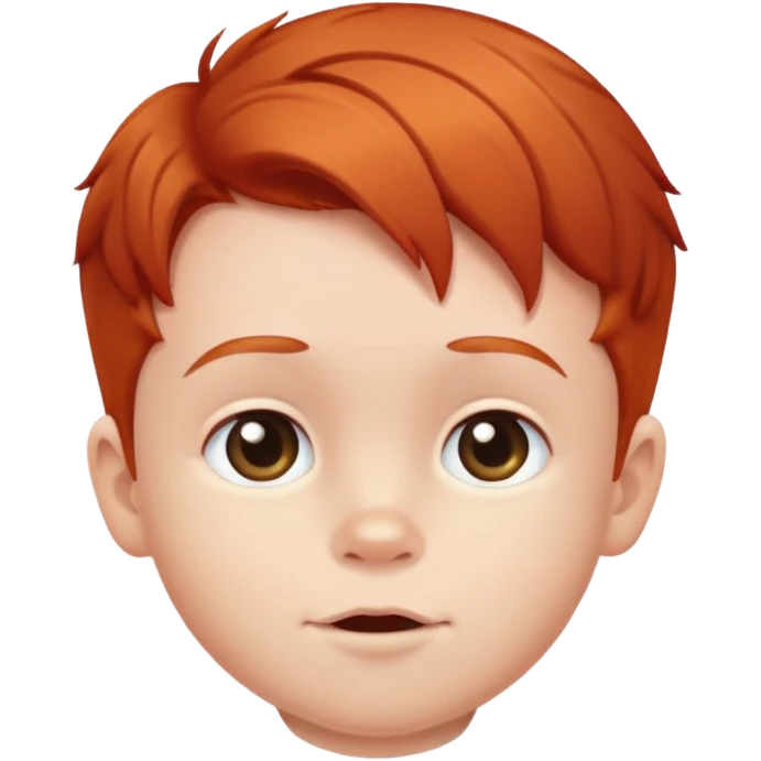 Cute redhead boy toddler emoji