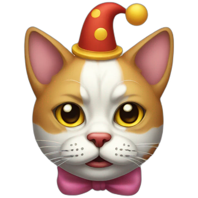 very sad clown cat emoji